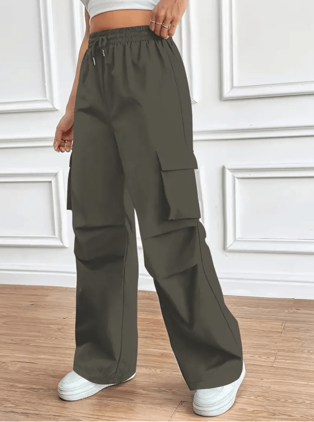 Pantalones cargo verde militar mujer